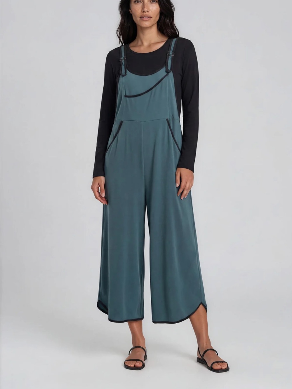 Cynthia Ashby crepe overalls